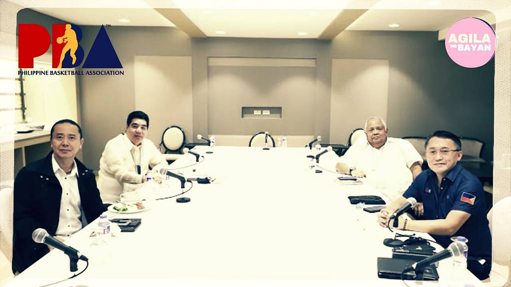 PBA meeting kasama sina Sen Bong kaugnay sa pagbubukas ng PBA.
